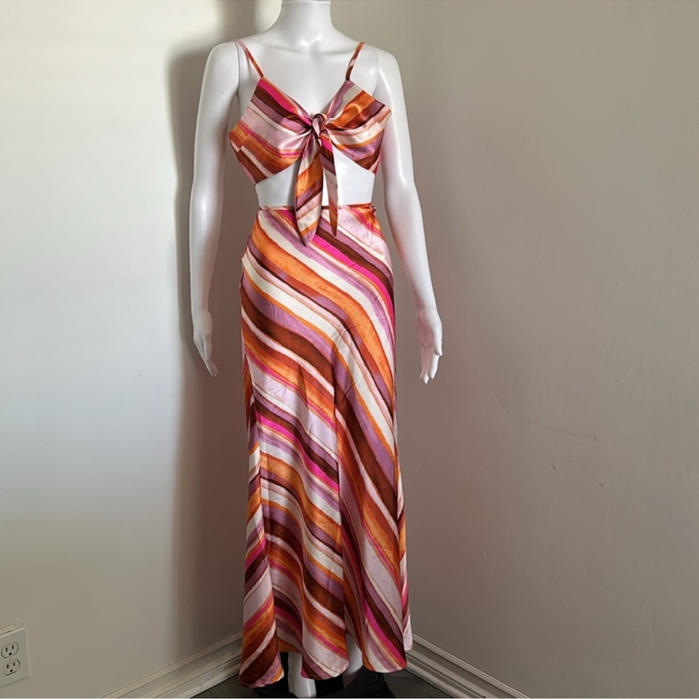 Striped Multicolor Maxi Dress